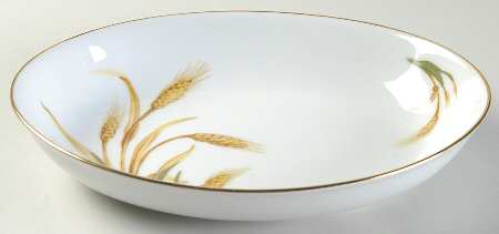 Golden Wheat 10" Oval Vegetable Bowl