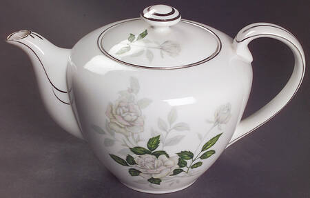 Gray Pearl (Platinum Trim) Teapot & Lid