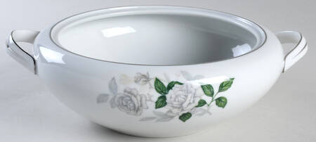 Gray Pearl (Platinum Trim) Round Vegetable No Lid