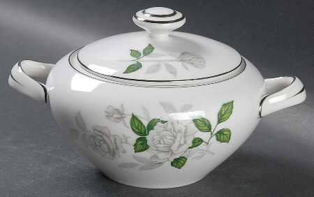 Gray Pearl (Platinum Trim) Sugar Bowl & Lid