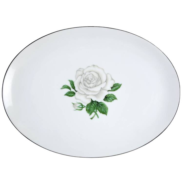 Misty Rose 12" Oval Serving Platter