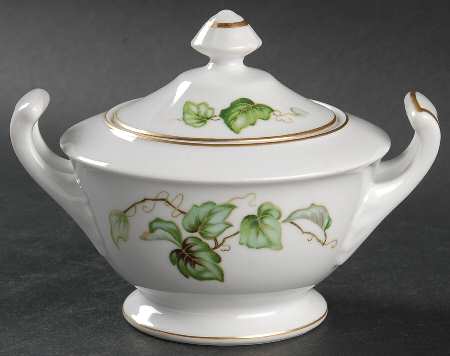 Moss Ivy Sugar Bowl & Lid