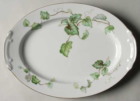 Moss Ivy 12" Oval Serving Platter