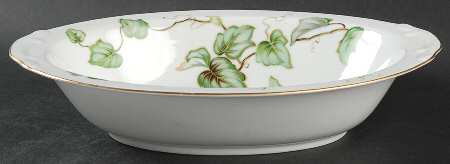Moss Ivy 10" Oval Vegetable Bowl