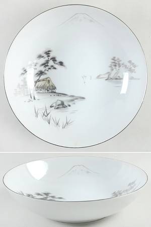 Mt. Fuji Coupe Shape 9" Round Vegetable Bowl