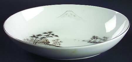 Mt. Fuji Coupe Shape 10" Oval Vegetable Bowl