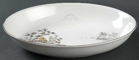 Mt. Fuji Coupe Shape 10" Oval Vegetable Bowl