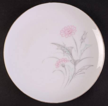 Pink Thistle Salad Plate