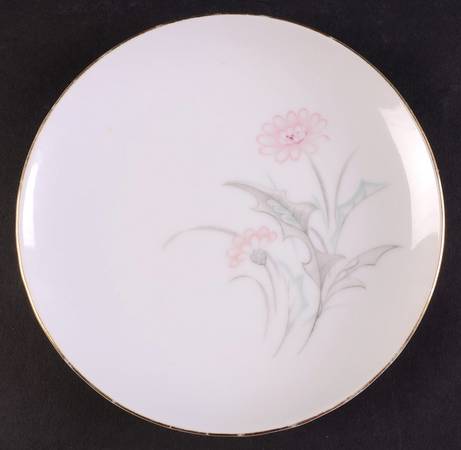 Pink Thistle Bread & Butter Plate