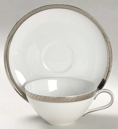 Platinum Flat Cup & Saucer Set