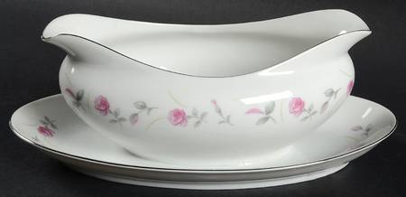 Rose Lane Gravy Boat with Attached Underplate