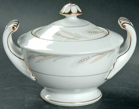 Royal Wheat Sugar Bowl & Lid