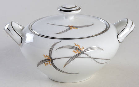 Wheat Leaf Sugar Bowl & Lid