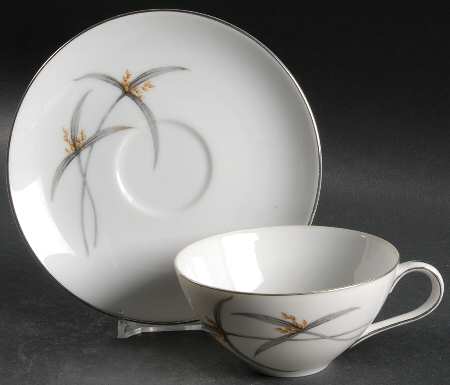 Wheat Leaf Flat Cup & Saucer Set
