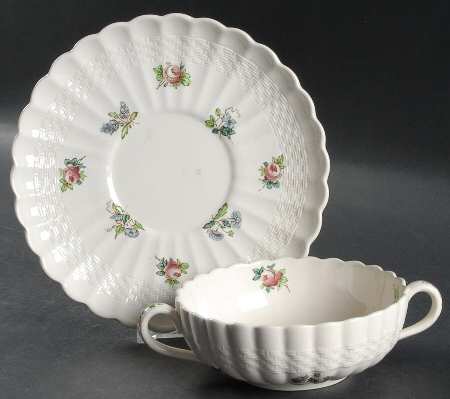 2-7887 Flat Cream Soup Bowl & Saucer Set
