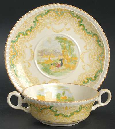 2-8304 Flat Cream Soup Bowl & Saucer Set
