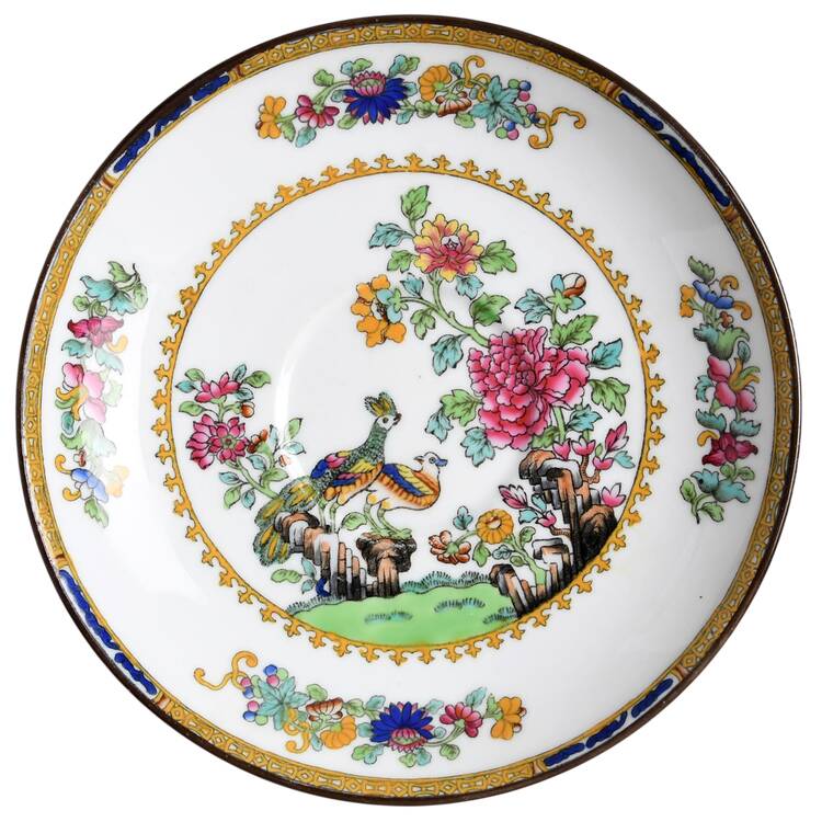 Spode's Peacock (Scalloped) Saucer
