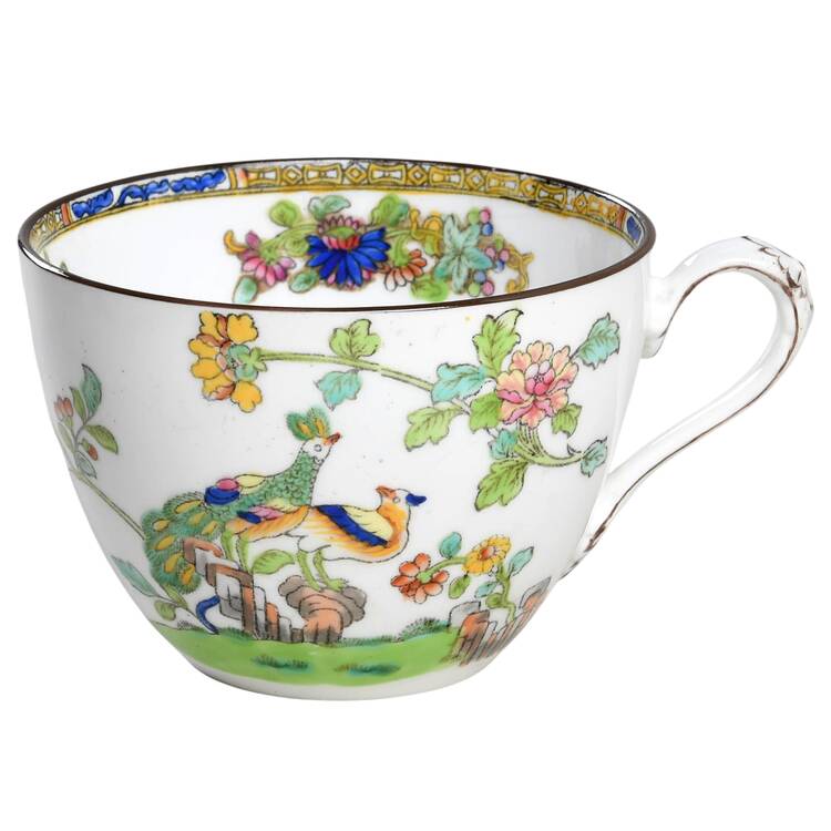 Spode's Peacock (Scalloped) Flat Cup