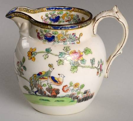 Spode's Peacock (Scalloped) 22 Oz Milk Jug