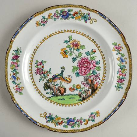 Spode's Peacock (Scalloped) Dinner Plate