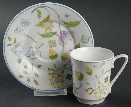 Afton Flat Demitasse Cup & Saucer Set