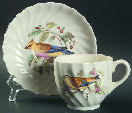American Birds Flat Cup & Saucer Set