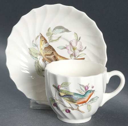 American Birds Flat Cup & Saucer Set