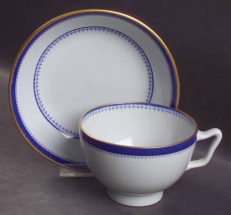 Amherst Blue Canton Shape Oversized Cup & Saucer Set
