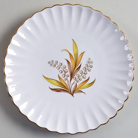 Andromeda Brown and Yellow Salad Plate