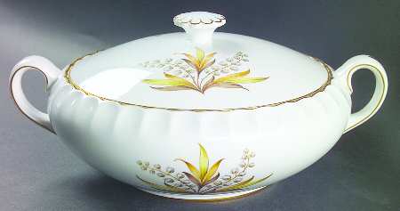 Andromeda Brown and Yellow Round Covered Vegetable