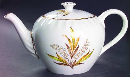 Andromeda Brown and Yellow Teapot & Lid