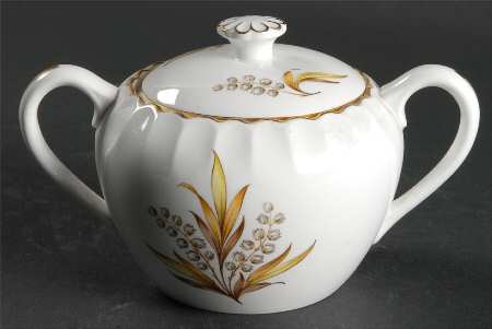 Andromeda Brown and Yellow Sugar Bowl & Lid