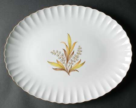 Andromeda Brown and Yellow 14" Oval Serving Platter