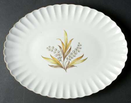Andromeda Brown and Yellow 12" Oval Serving Platter