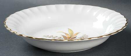 Andromeda Brown and Yellow Rim Soup Bowl