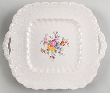 Ann Hathaway (Jewel) Square Handled Cake Plate