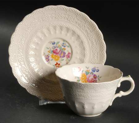 Ann Hathaway (Jewel) Flat Cup & Saucer Set
