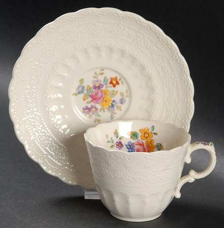 Ann Hathaway (Jewel) Flat Demitasse Cup & Saucer Set
