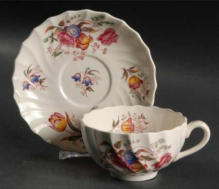 Antoinette Flat Cup & Saucer Set