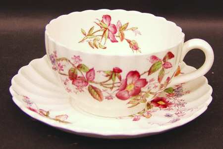 Apple Blossom Footed Cup & Saucer Set