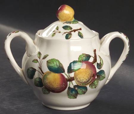 Apple Sugar Bowl & Lid