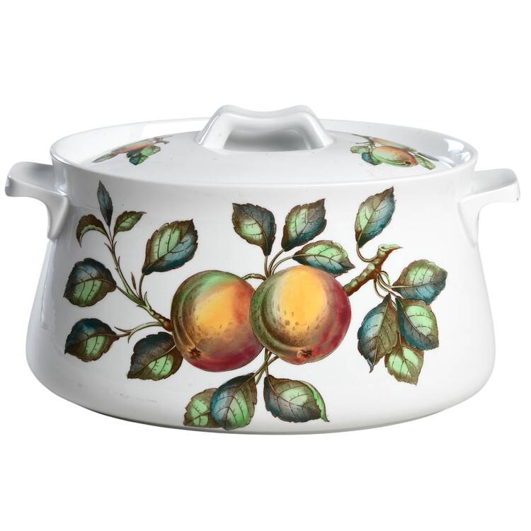 Apple 2.5 Pt Deep Round Covered Casserole