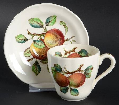Apple Flat Demitasse Cup & Saucer Set