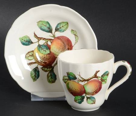 Apple Flat Demitasse Cup & Saucer Set