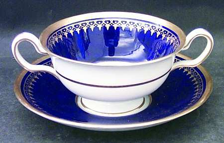 Arcadia Footed Bouillon Cup & Saucer