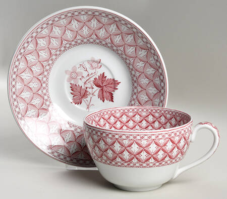 Archive Collection Cranberry Jumbo Cup & Saucer Set