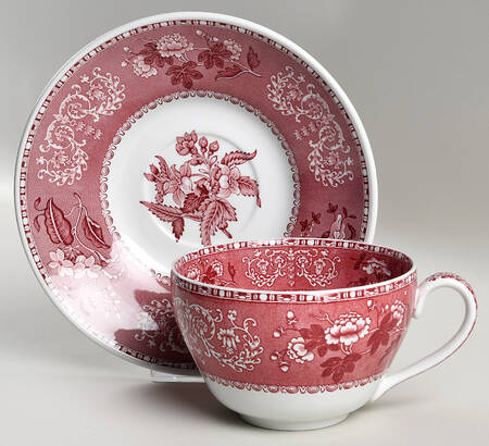 Archive Collection Cranberry Jumbo Cup & Saucer Set