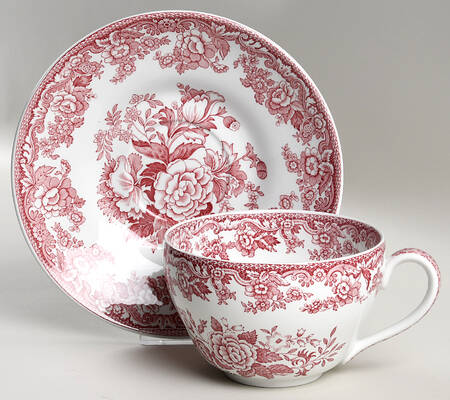 Archive Collection Cranberry Jumbo Cup & Saucer Set