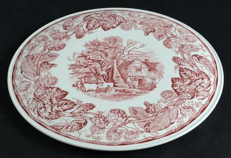 Archive Collection Cranberry Cake Plate