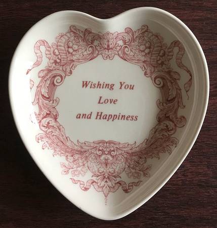 Archive Collection Cranberry Heart Shaped Dish